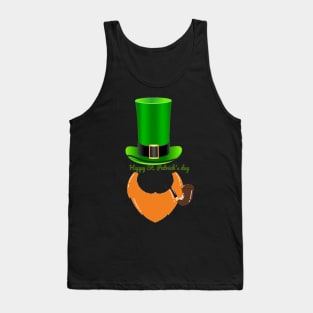 Brown beard st patricks day Tank Top